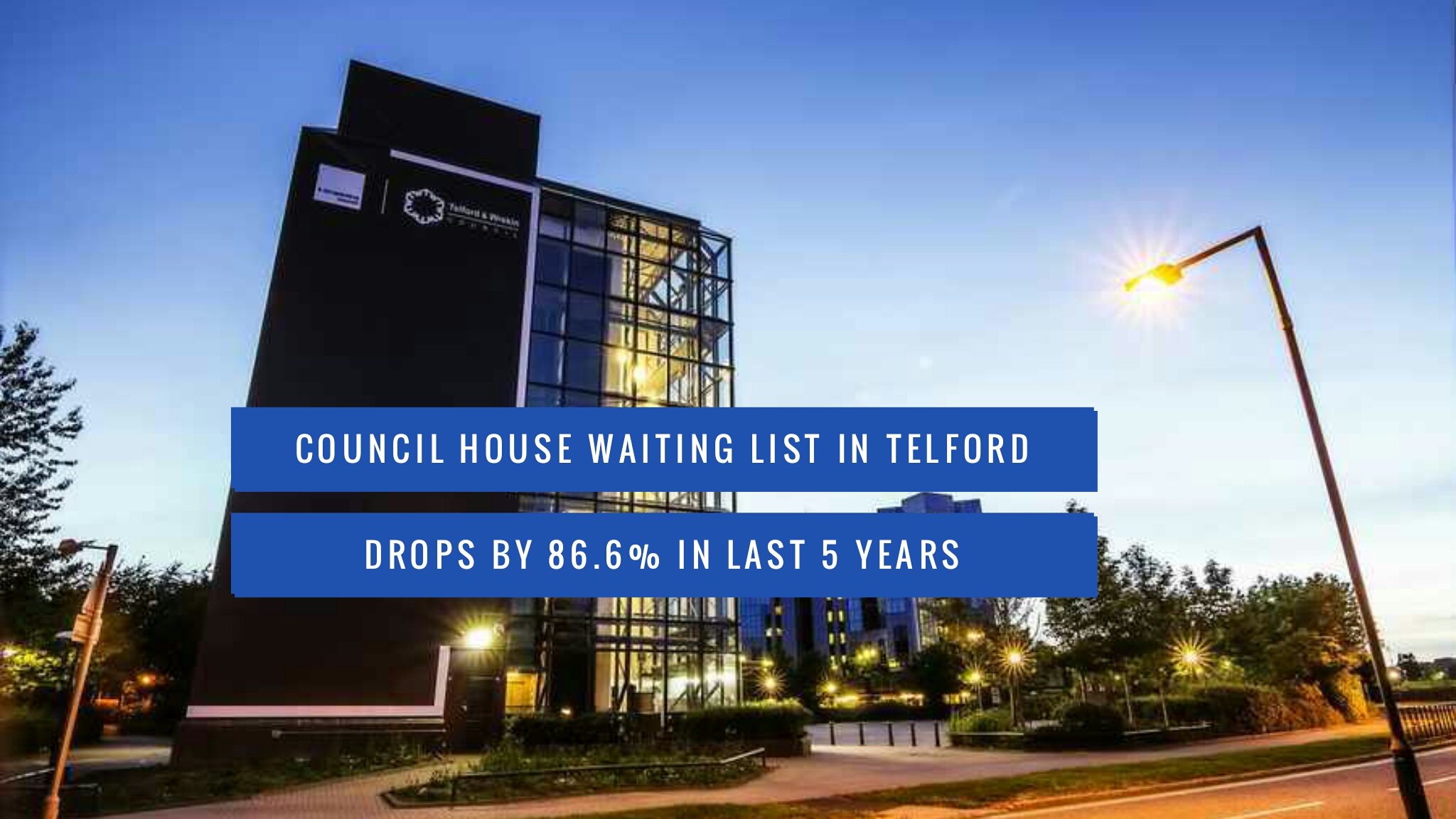 Council House Waiting List in Telford Drops by 86.6% in last 5 years